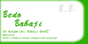 bedo babaji business card